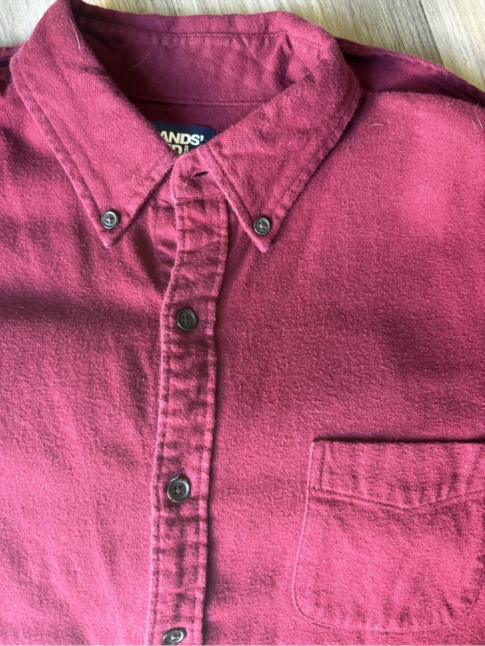 Lands' End Men's Button-Down Shirt in Burgundy